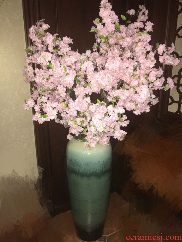Retro nostalgia of pottery and porcelain vase of large flowers sitting room the hotel villa garden decoration flower implement coarse pottery big furnishing articles - 543535762058
