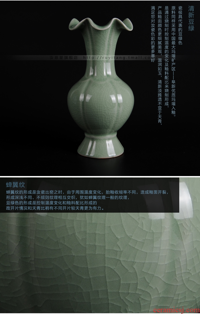 Jingdezhen blue and white porcelain vase of pure manual celebrity famous large sitting room archaize handicraft furnishing articles - 45854025637