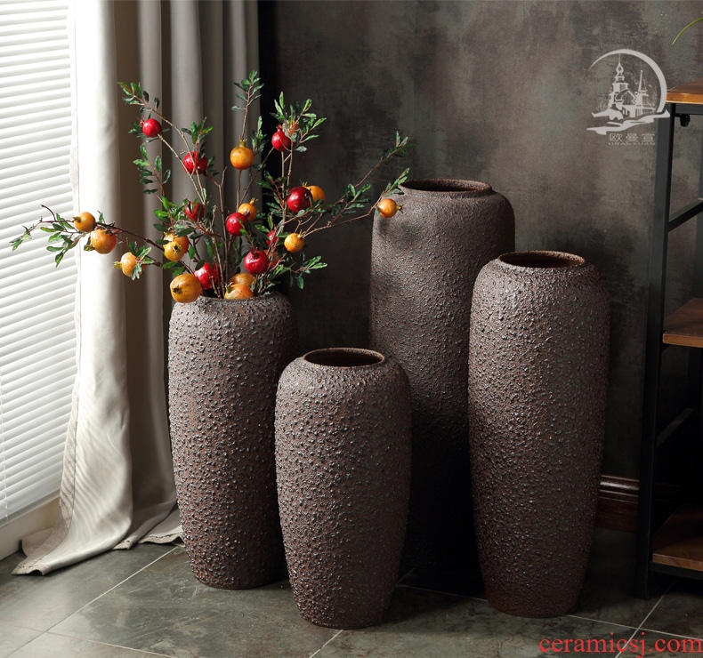Archaize of jingdezhen ceramics large ground vases, flower arranging living room TV cabinet decoration of Chinese style household furnishing articles - 568592908060