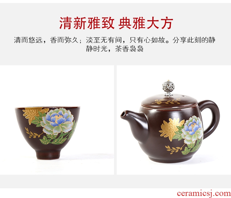 Porcelain ceramic small kung fu tea tray was god household utensils suit Japanese tea taking tea sea contracted the teapot tea cups