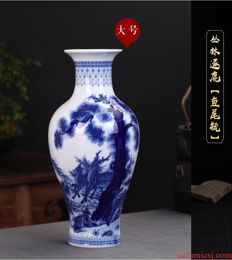 Jingdezhen ceramics ruby red large vase furnishing articles large Chinese archaize sitting room home decoration porcelain - 571108819856