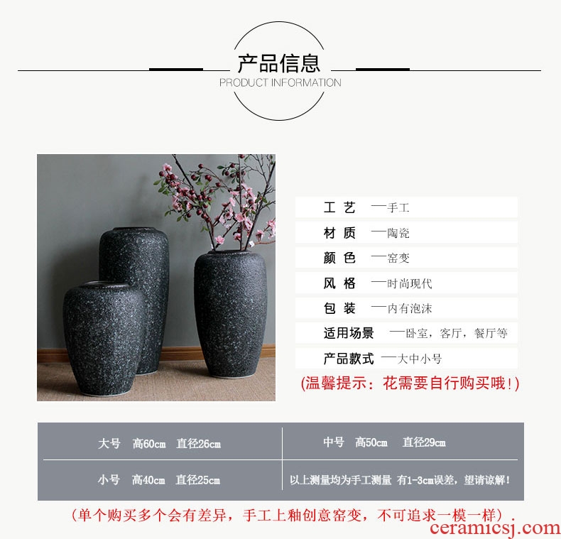 Jingdezhen ceramic open the slice of a large vase archaize crack glaze painting the living room the hotel decoration clear - 537550733612