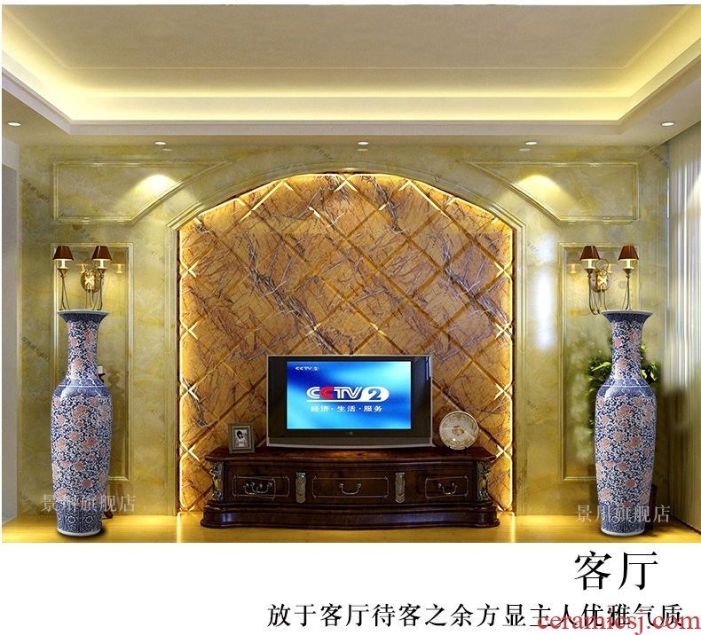 American ceramic floor furnishing articles sitting room put big vase vase Europe type restoring ancient ways of new Chinese style household adornment art - 544137610416