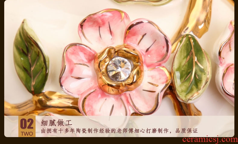 Jingdezhen light key-2 luxury of new Chinese style ceramic furnishing articles sitting room big vase flower arranging European - style decoration decoration landing - 522956370568