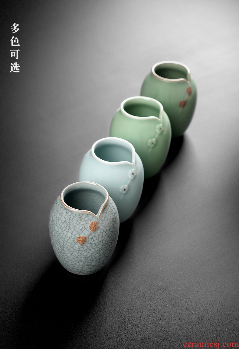 Celadon tea six gentleman with zero kung fu tea accessories teaspoons ChaGa tea black TanZhu longquan celadon ceramics filter