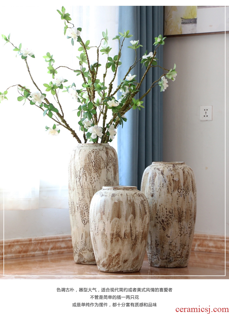 Jingdezhen ceramic vase of large Chinese style household adornment furnishing articles zen furnishing articles creative home sitting room - 555764553592