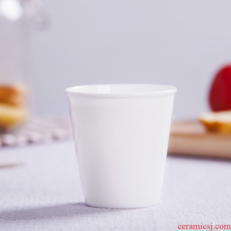 Jingdezhen pure white ipads porcelain hotel restaurant cup cup with a cup of milk for breakfast cup creative paper cups