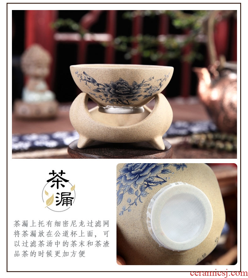 Qiu, time of household ceramic coarse pottery kung fu tea tea teapot teacup GaiWanCha dish wash tea six gentleman 's suit