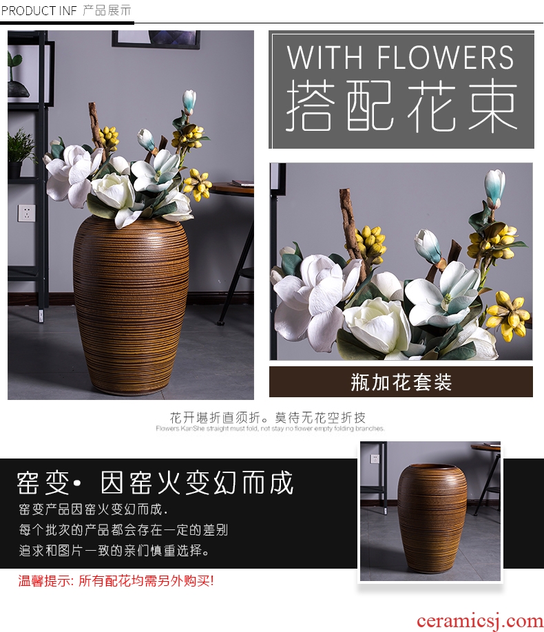 Jingdezhen ceramic creative European I and contracted large vase flower flower theme hotel furnishing articles - 563446116570