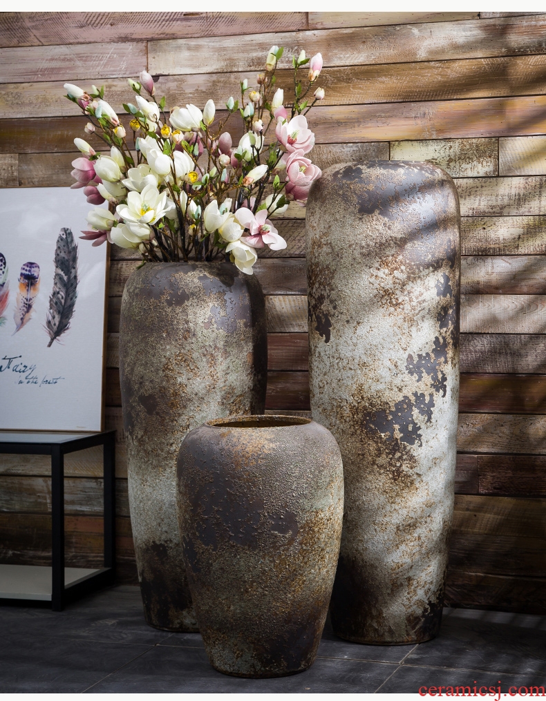 Jingdezhen ceramics colored enamel landing large gourd vases, feng shui living room home furnishing articles - 570761669497