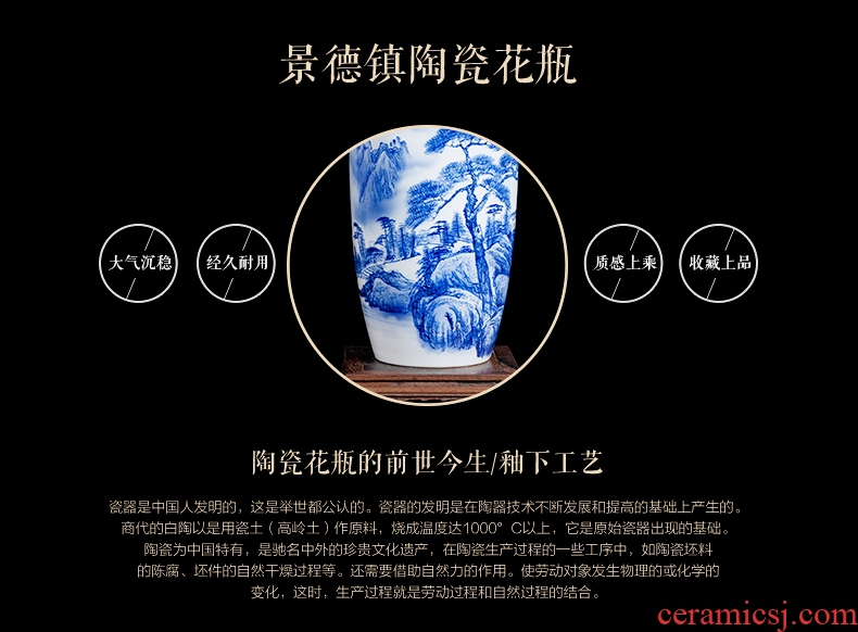Jingdezhen ceramics China red high sitting room of large vases, large TV ark, villa decorations furnishing articles - 568646889736