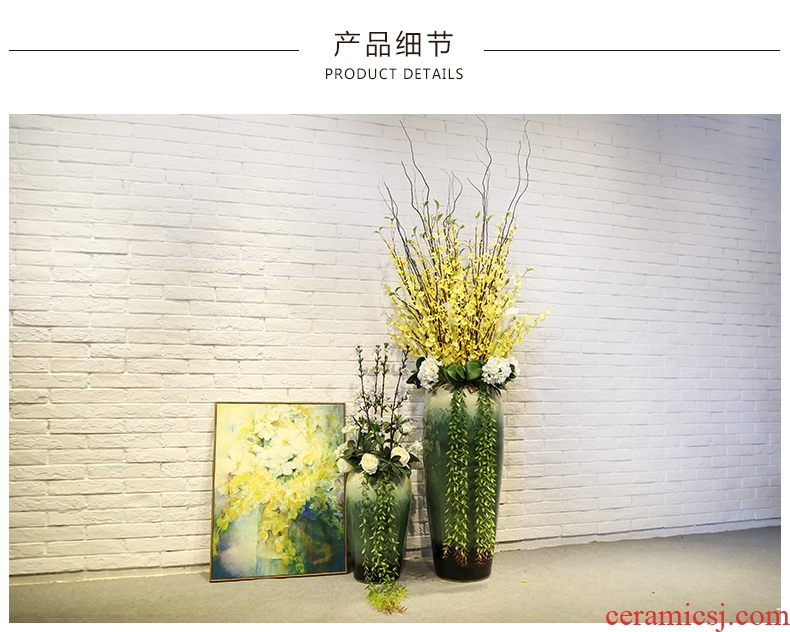 Jingdezhen ceramic vase furnishing articles sitting room flower arranging antique Chinese porcelain household adornment large TV ark - 569954315107