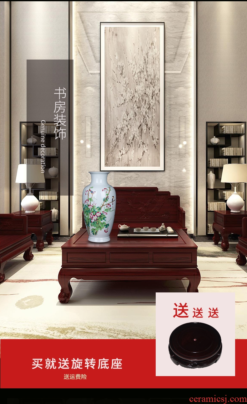 Hand draw name plum blossom put lotus 80 cm high landing big vase of porcelain of jingdezhen ceramics sitting room adornment is placed - 571484687924