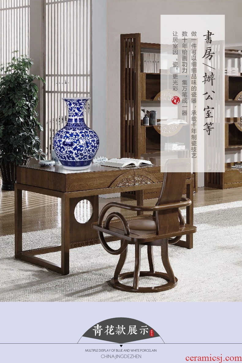 Jingdezhen ceramics handicraft sitting room be born big vase flower arrangement of Chinese style home furnishing articles TV ark - 568459876374