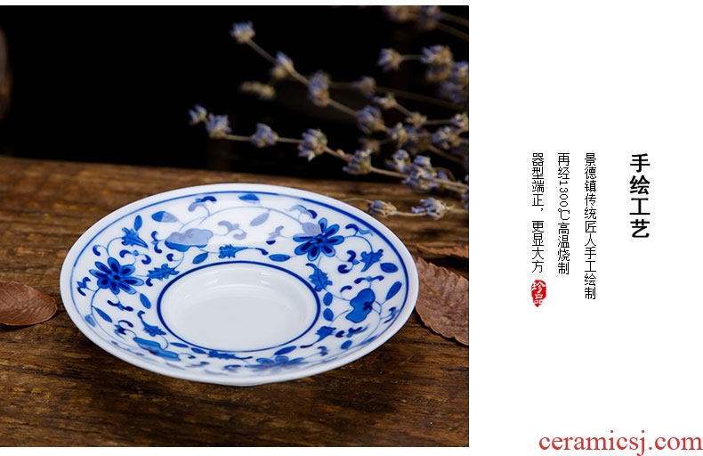 Folk artists of jingdezhen ceramic hand-painted only three tureen kung fu tea set finger bowl and tea cups