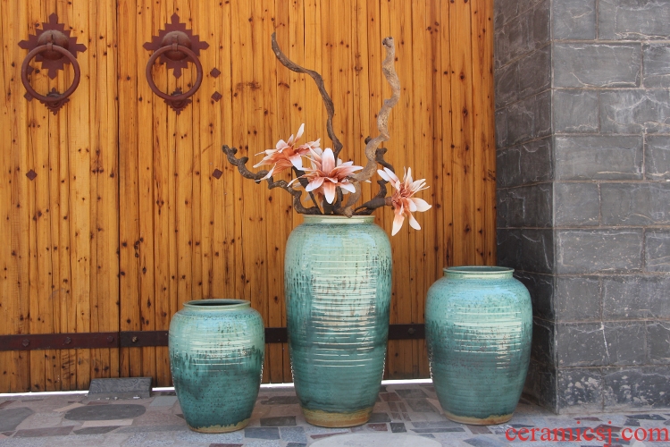 Jingdezhen ceramic open the slice of a large vase archaize crack glaze painting the living room the hotel decoration clear - 537815993877