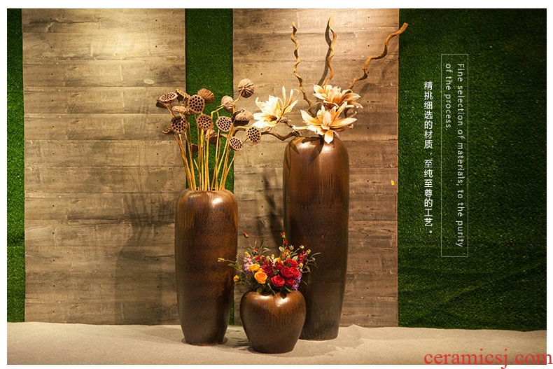 Jingdezhen ceramic large vases, garden villa decoration theme hotel furnishing articles home decoration floral outraged - 547918158047