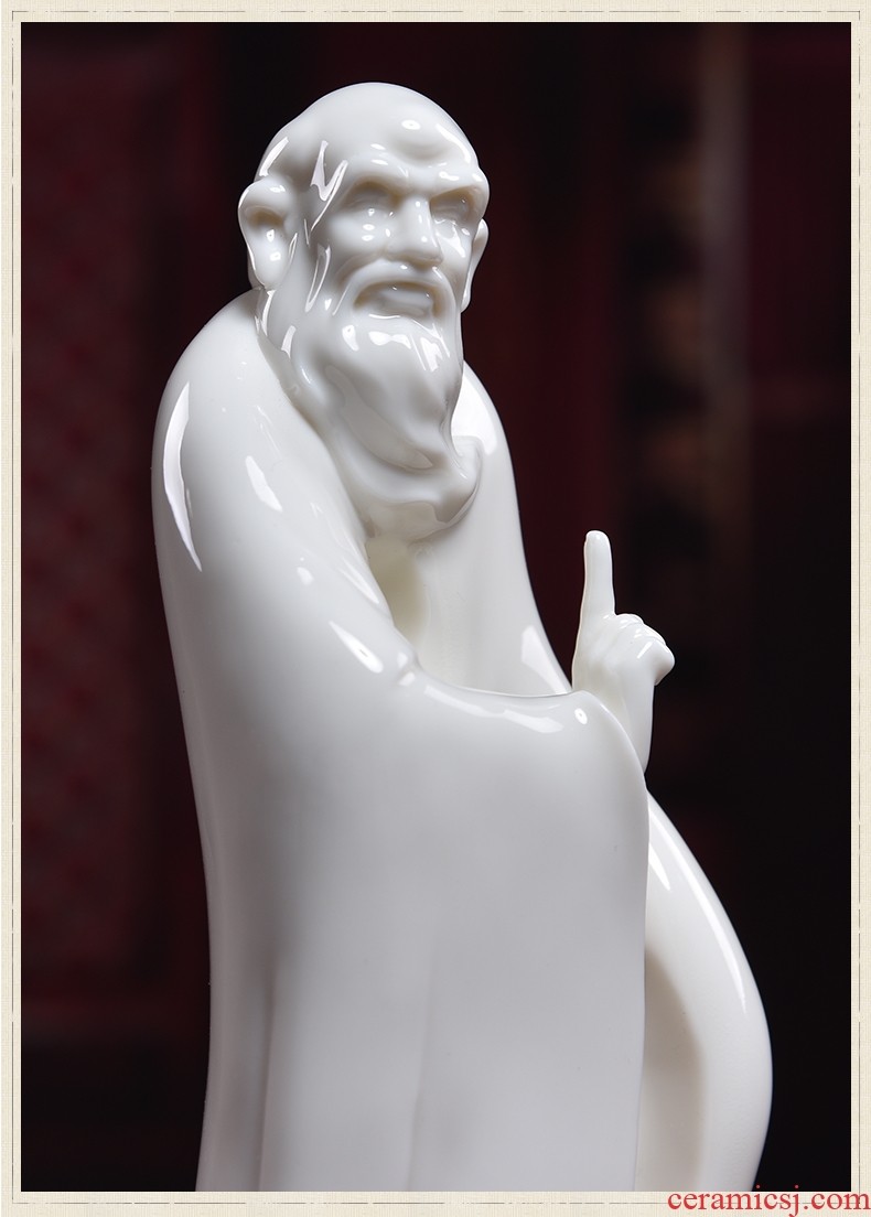 Oriental soil creative Chinese zen ceramic figures laozi furnishing articles household soft adornment ornament/dharma