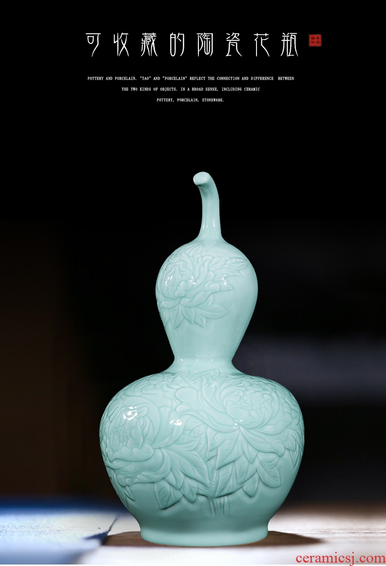 Jingdezhen ceramic celebrity master hand draw more than jiangshan jiao large vases, home decoration villa hotel furnishing articles - 570821517544