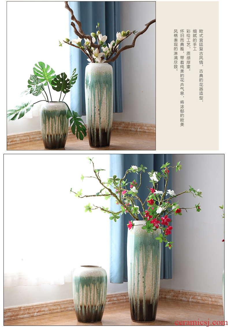 Jingdezhen of large vases, the sitting room porch place, Chinese style white flower flower implement hotel ceramic decoration