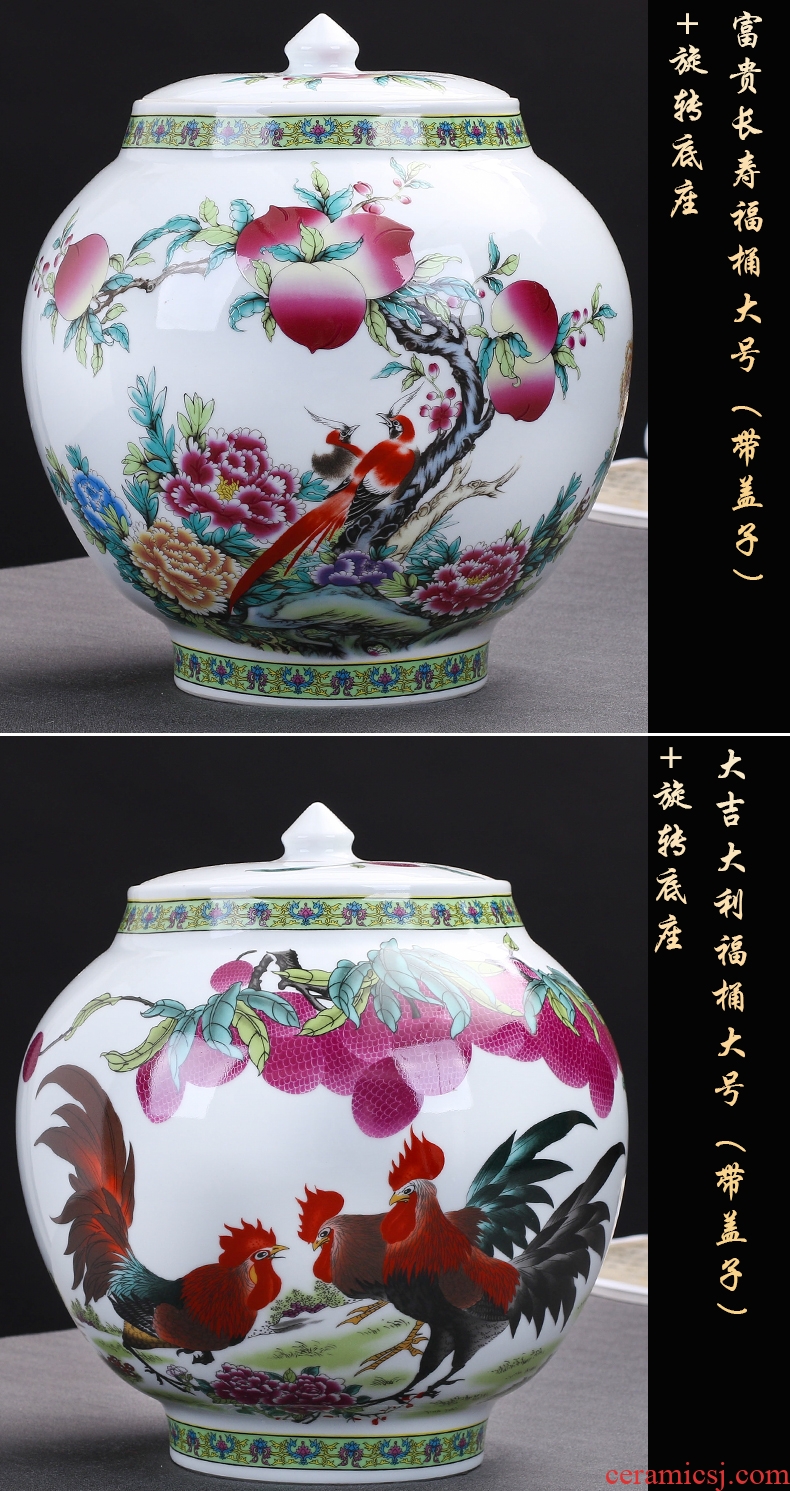 Jingdezhen light key-2 luxury of new Chinese style ceramic furnishing articles sitting room big vase flower arranging European - style decoration decoration landing - 570451101191