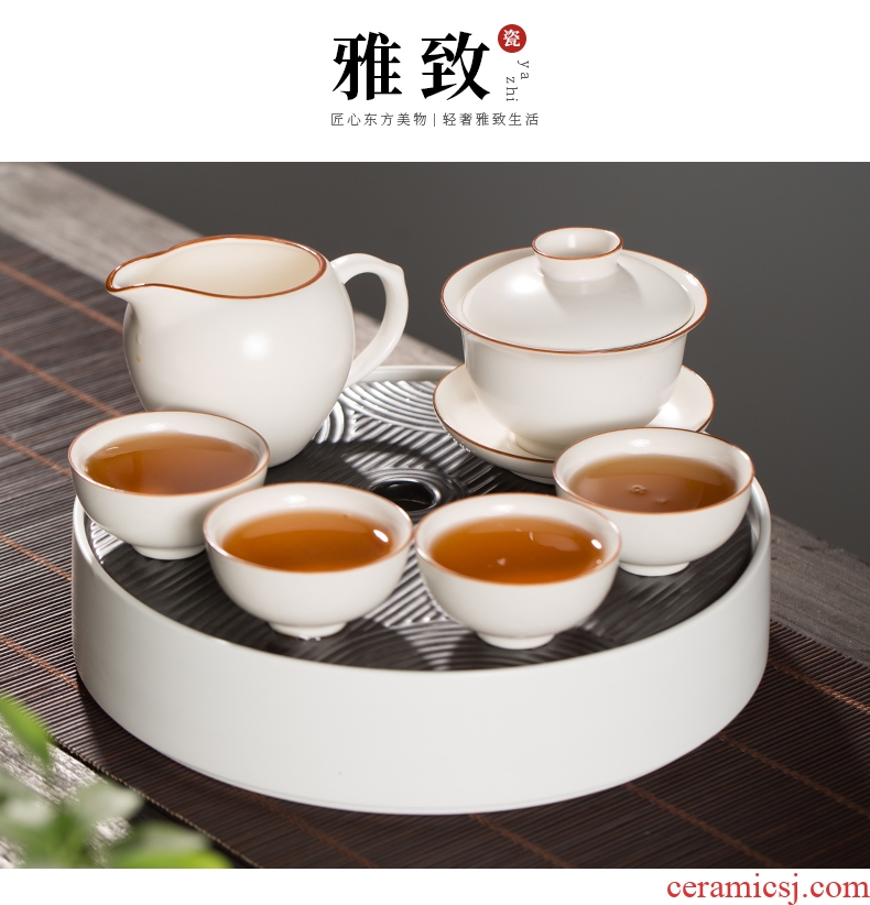 Gude white porcelain kiln cloud points tea exchanger with the ceramics) suits large antique fair mug kung fu tea accessories with zero