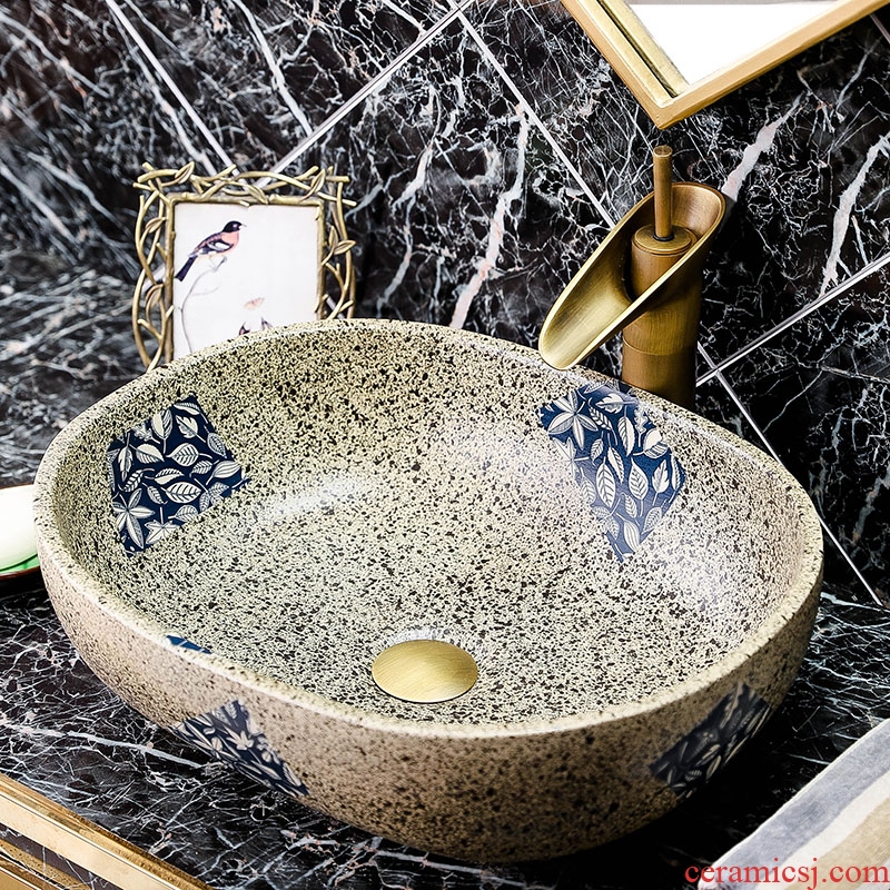 The stage basin washing plate oval face basin ceramic sanitary ware toilet installs bathroom art restoring ancient ways for wash basin