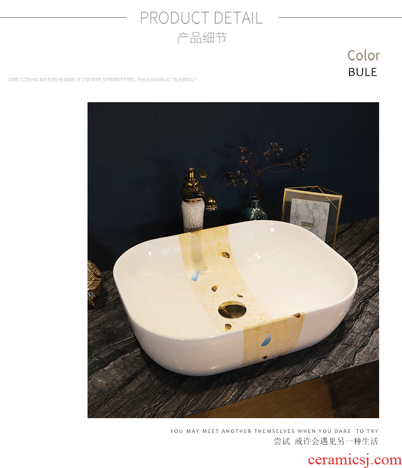 Million birds of jingdezhen ceramic art basin basin bathroom sink hand fangyuan on fashion contracted