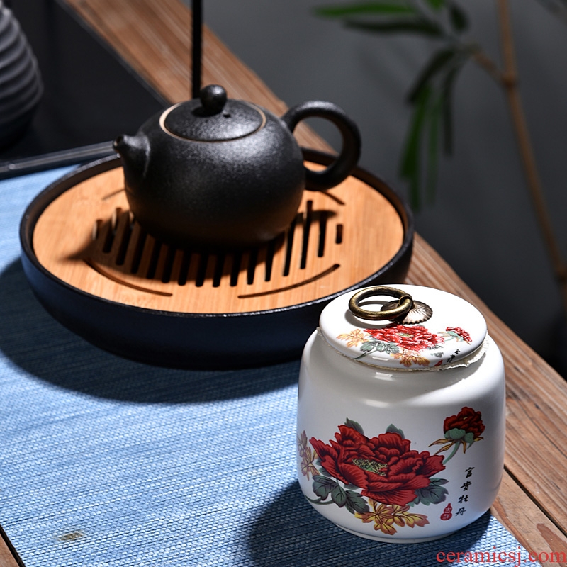 Quiet life ceramic tea pot seal black tea green tea tea pot mini storage tanks