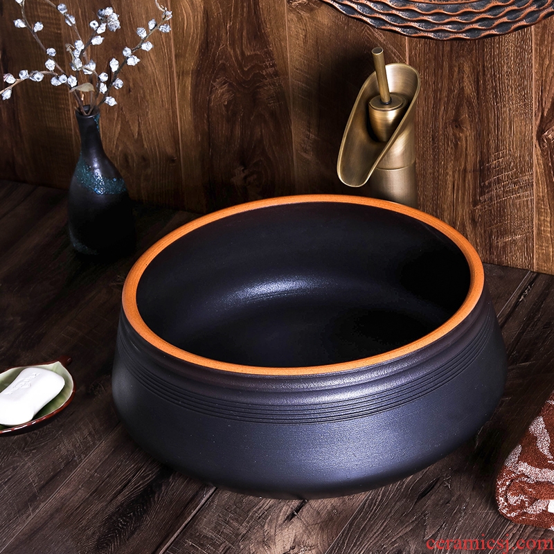 The stage basin jingdezhen ceramic lavabo circular basin of Chinese style art contracted household hotel toilet lavatory