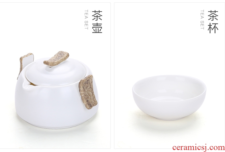 The Mini Japanese household porcelain god kung fu tea set tea set sea travel portable ceramic contracted small tea tray