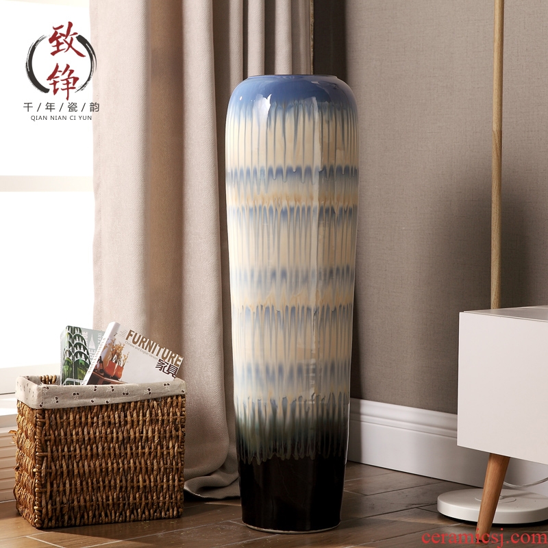 New Chinese style floor vases, flower arranging the sitting room porch home decoration of jingdezhen ceramic dried flowers large floral furnishing articles - 566223352819