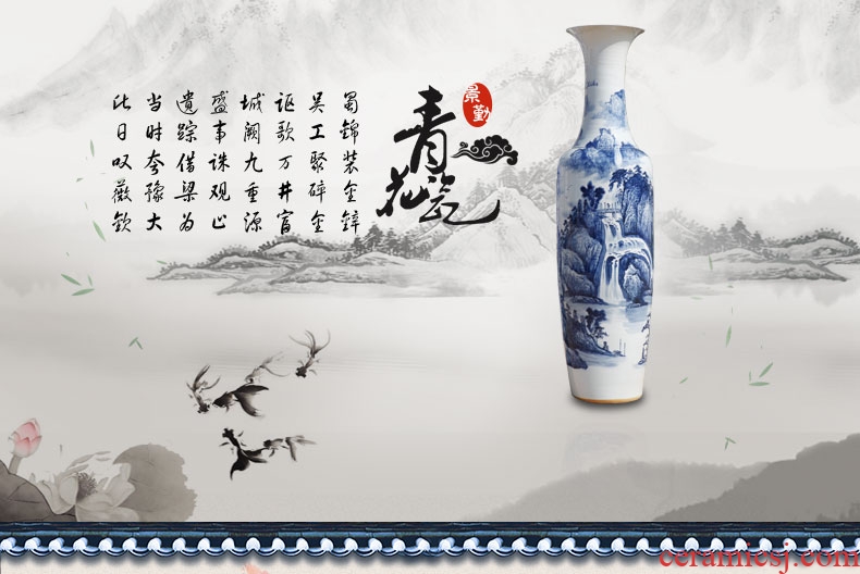 Jingdezhen ceramic hotel villa garden of large vases, the sitting room porch up flower flower adornment furnishing articles - 41575938991