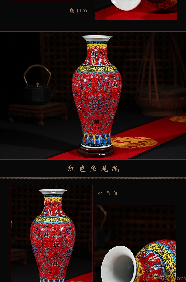 Ceramic vases, flower arrangement sitting room place I and contracted to restore ancient ways the dried ou landing big flowerpot jingdezhen porcelain - 531480230351