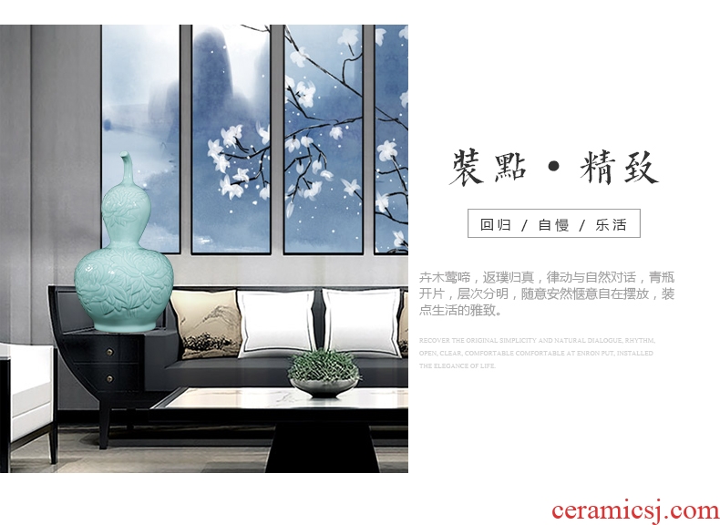 Jingdezhen ceramic celebrity master hand draw more than jiangshan jiao large vases, home decoration villa hotel furnishing articles - 570821517544