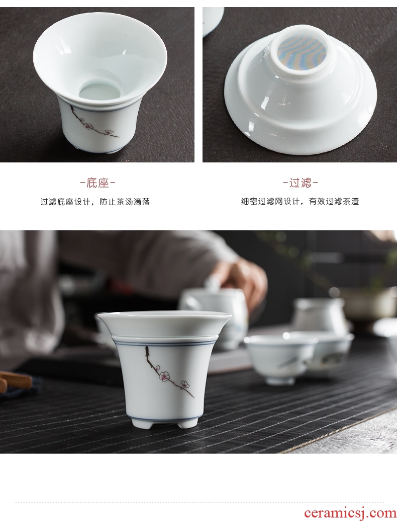 Talk of the whole set of Chinese style household kung fu tea set gift set up rest ceramic tea set gift each suit