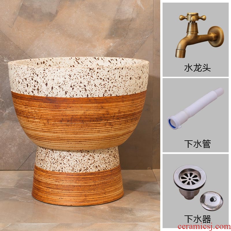 Mop pool balcony mop pool Chinese ceramic art basin of mop mop pool toilet archaize mop pool