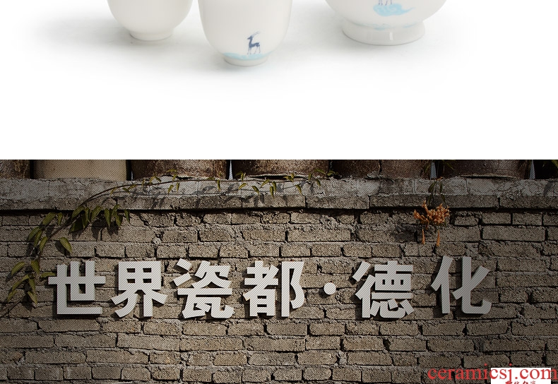 Mr Nan shan nine colored deer jade porcelain tureen ceramic cups large three kung fu tea sets tea bowl to bowl