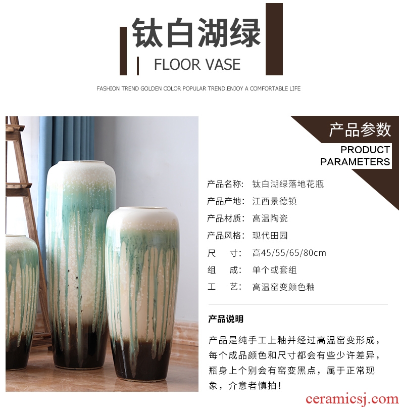 Jingdezhen of large vases, the sitting room porch place, Chinese style white flower flower implement hotel ceramic decoration