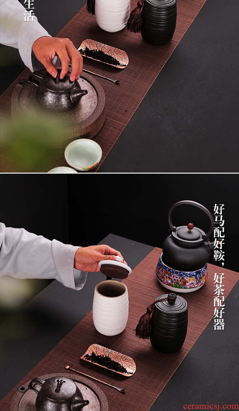 & old, black and white retro coarse pottery tea pot size, black pottery POTS ceramic tea urn awake bulk POTS