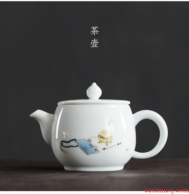 Talk of the whole set of Chinese style household kung fu tea set gift set up rest ceramic tea set gift each suit