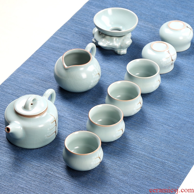 Royal refined your kiln tea set suits your kiln of a complete set of tea sets household kung fu tea tea set ceramic cup group