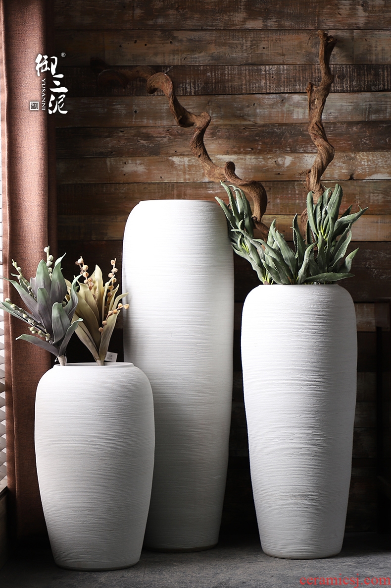 Jingdezhen ceramic peony vases, flower arranging machine sitting room office decorations restoring ancient ways furnishing articles large porcelain - 570722363579