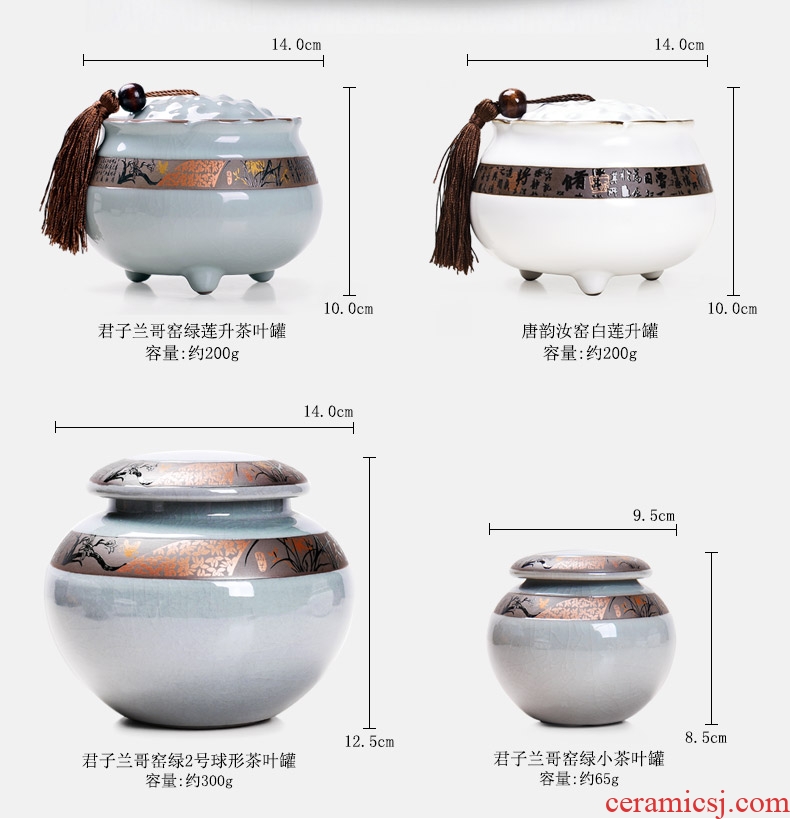 It still fang tea large bucket of pu - erh tea pot seal box elder brother up caddy fixings ceramic household