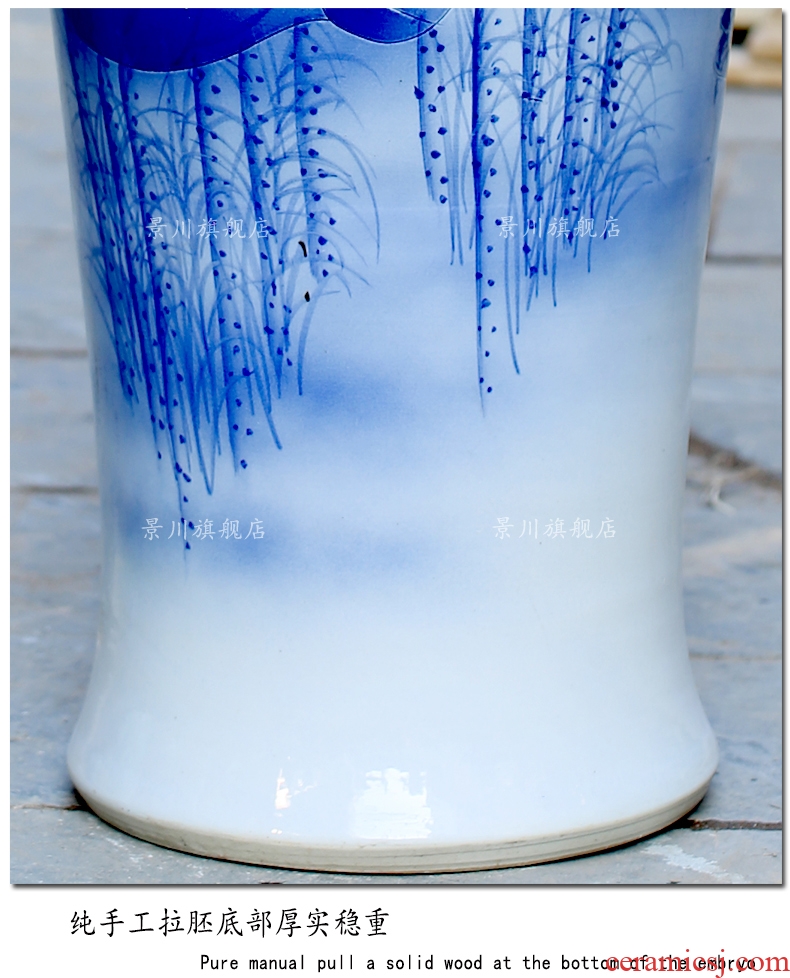 Postmodern new Chinese porcelain pot example room porch place nature science wearing small expressions using the big vase flowers, soft adornment - 544140108417