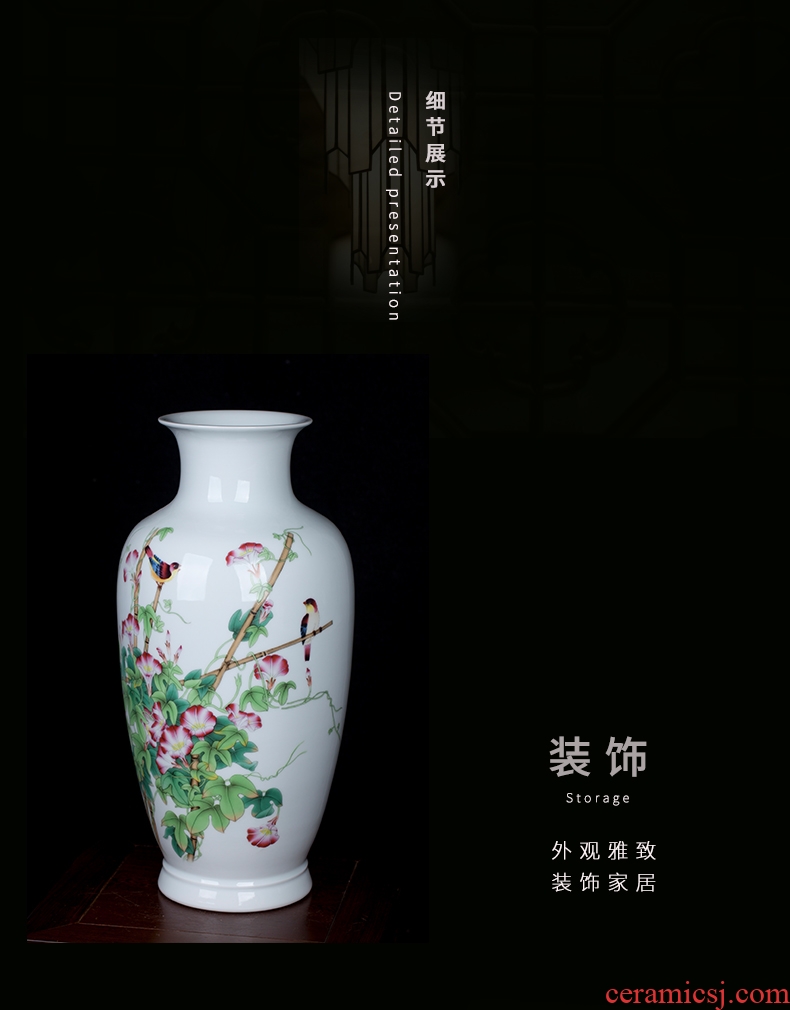 Modern Chinese style example room pottery vases, indoor and is suing water red ceramic cylinder of large ceramic vase vase - 571484687924