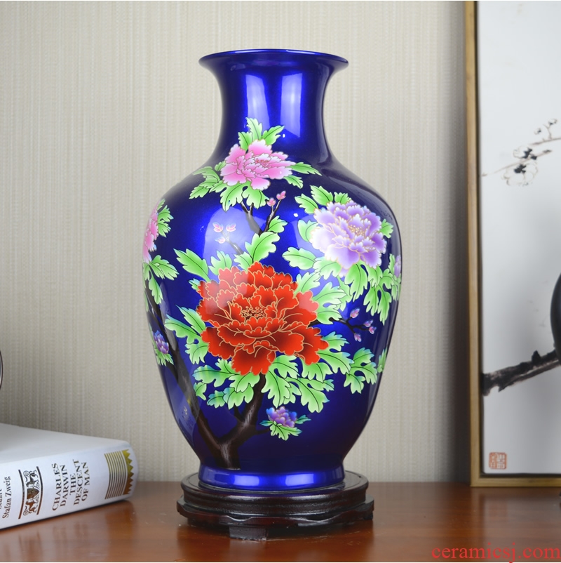 Jingdezhen ceramics glaze crystal vase flower arranging flowers, sitting room, the new Chinese style household adornment handicraft furnishing articles
