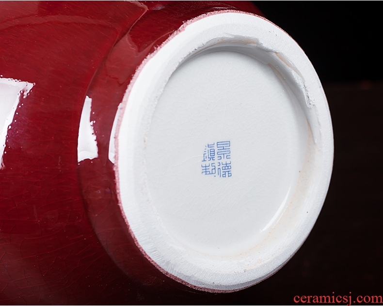 Jingdezhen ceramic gift of large sitting room ground vase desktop furnishing articles I and contracted household adornment porcelain - 560938538139