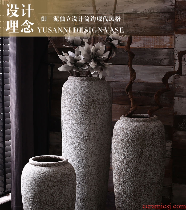 Jingdezhen ceramics antique jun porcelain glaze cracks of large vases, and Chinese style porch place gifts - 541968701480