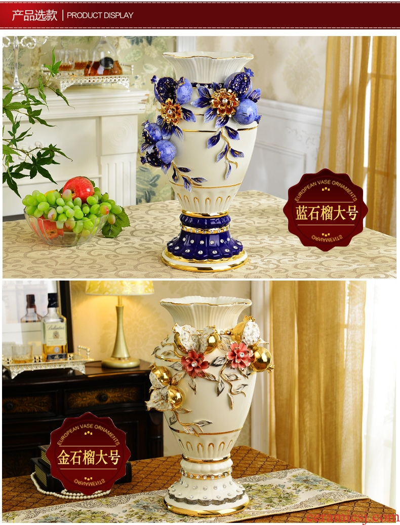 Restore ancient ways the ground ceramic big vase high dry flower arranging flowers sitting room jingdezhen ceramic ornaments furnishing articles pottery coarse pottery - 556840154158